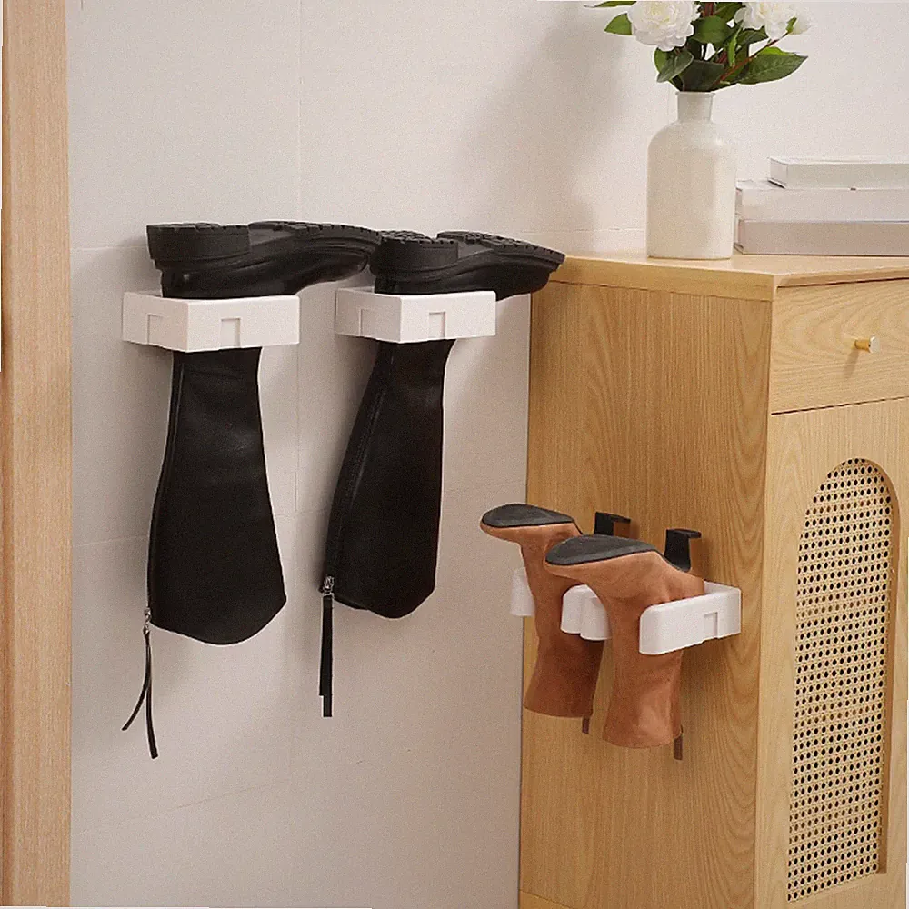 2Pcs Wall Mounted Boot Racks Decor Wader Hangers for Tall Garage RV Storage