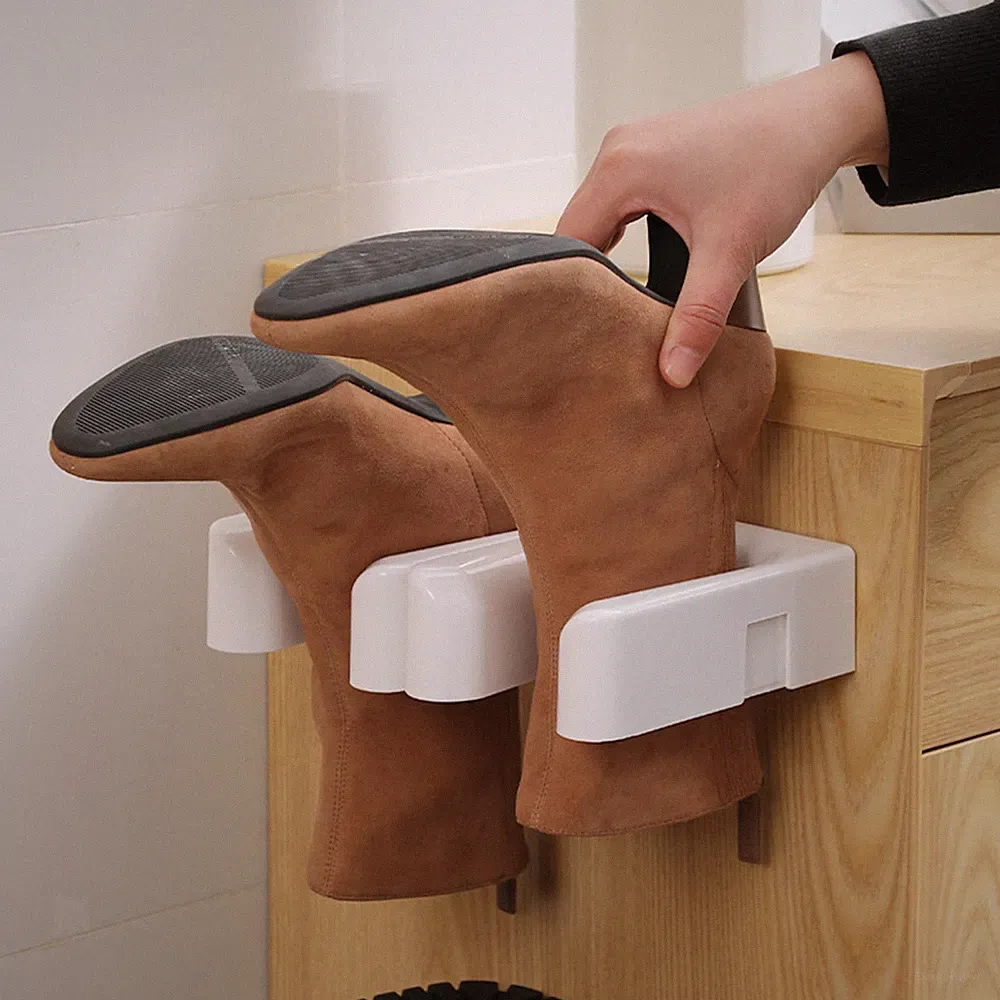 2Pcs Wall Mounted Boot Racks Holder Brackets for Cowboy RV Storage Tall