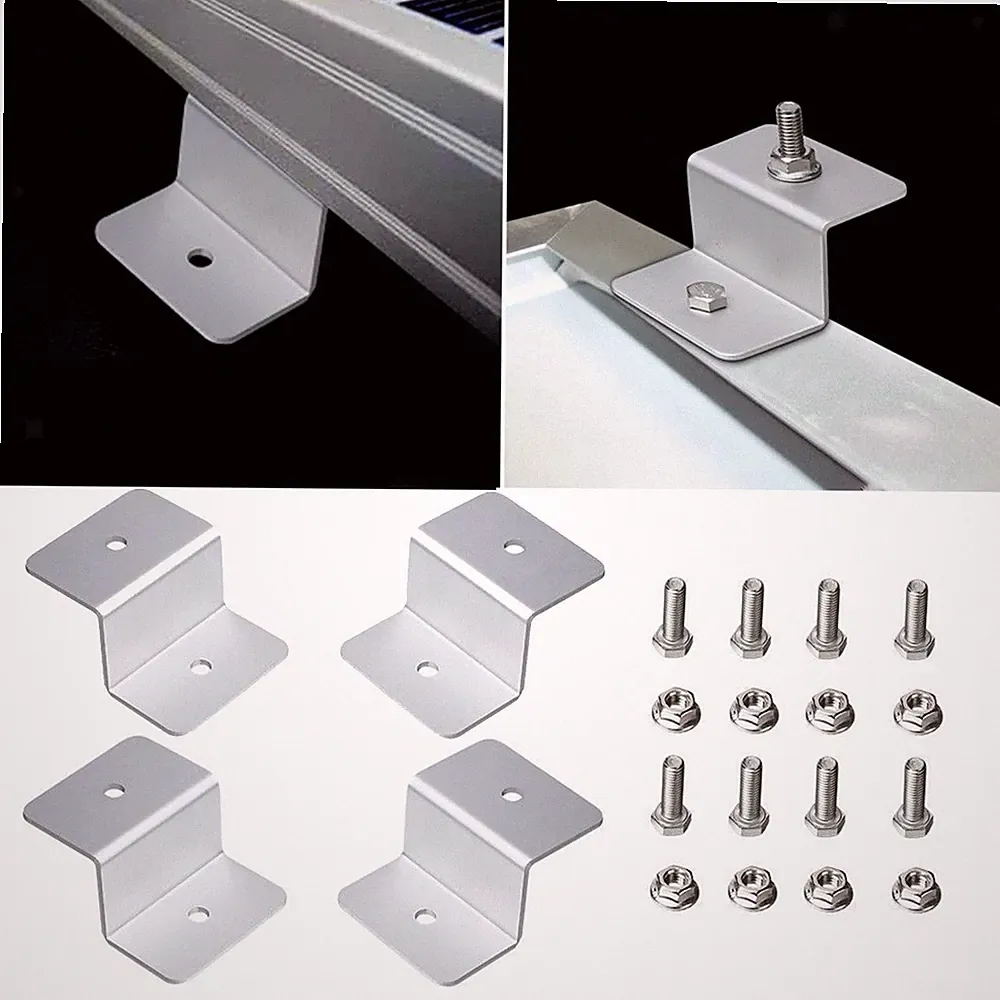 8x Lightweight Bracket for Solar Panel Motorhome Nuts Bolt RV Wall Mount
