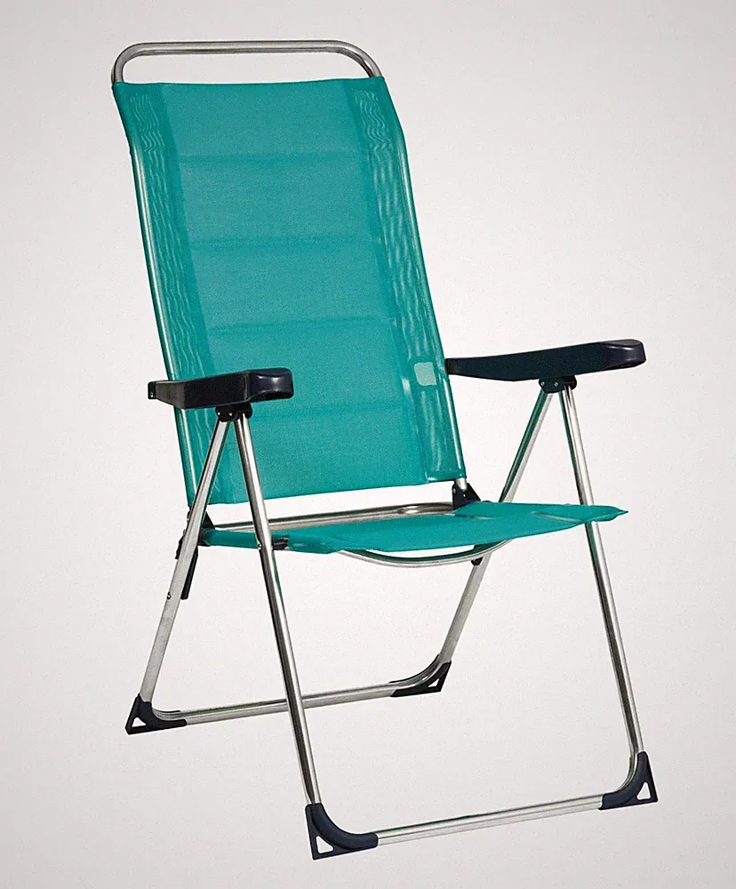 Alco Camping Lightweight Recliner Aluminium Padded Textilene Chair 470ALGF-0030