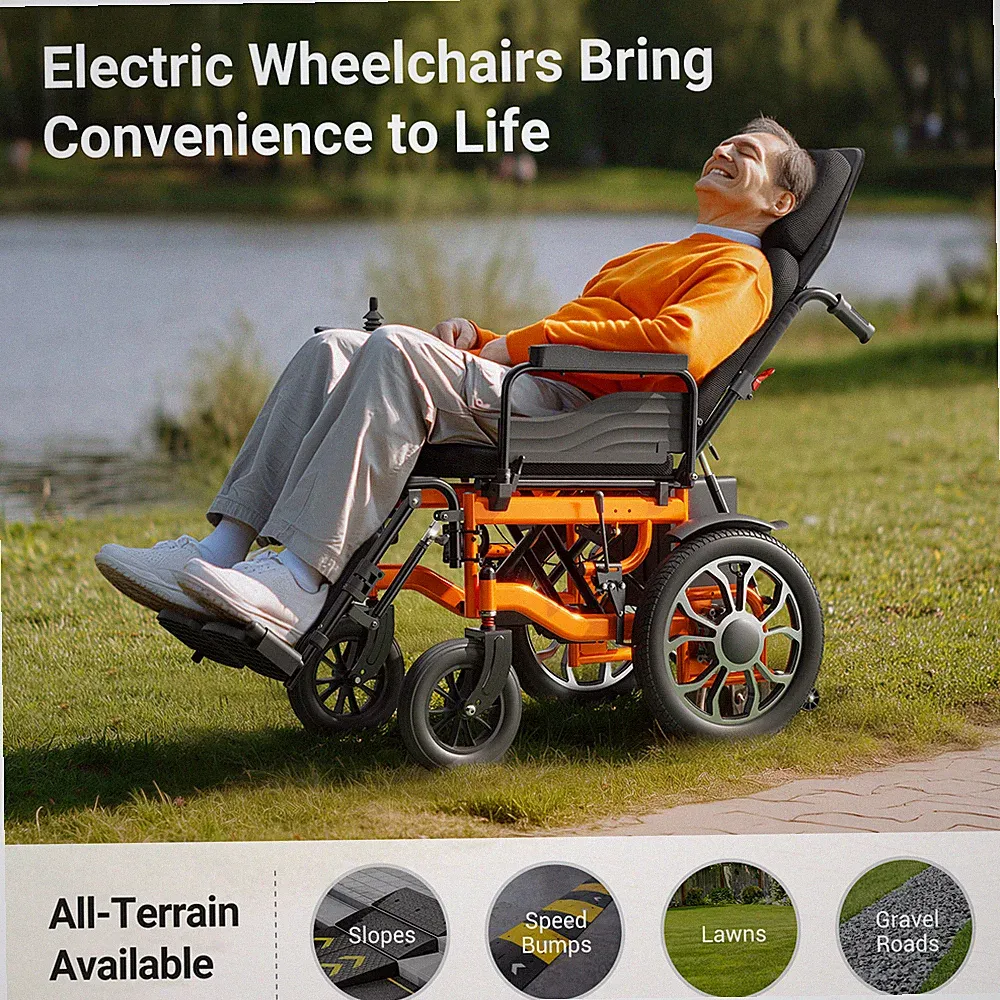 Electric Wheelchair Adults Reclining Foldable Lightweight Scooters Aid Motorized