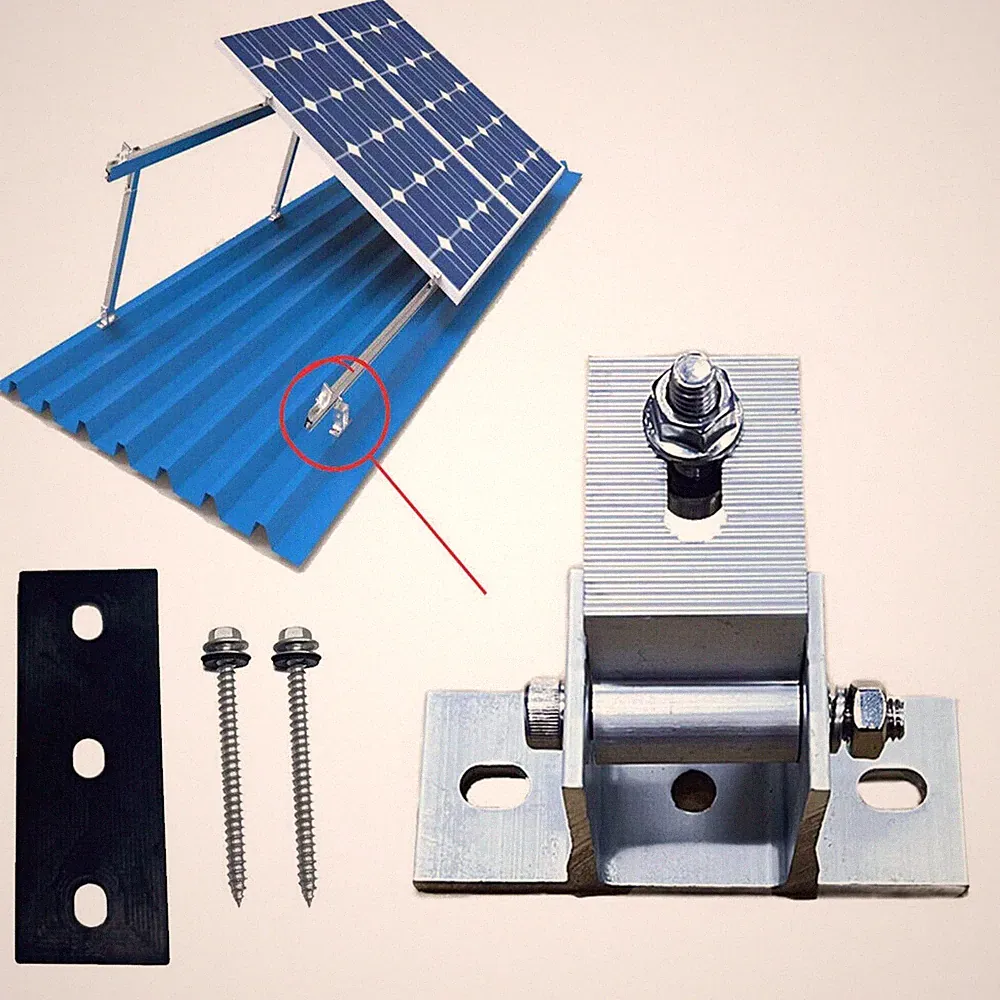 Flat Roof Mounting Stand Support Solar Panel End Clamp for Yachts Rvs Wall