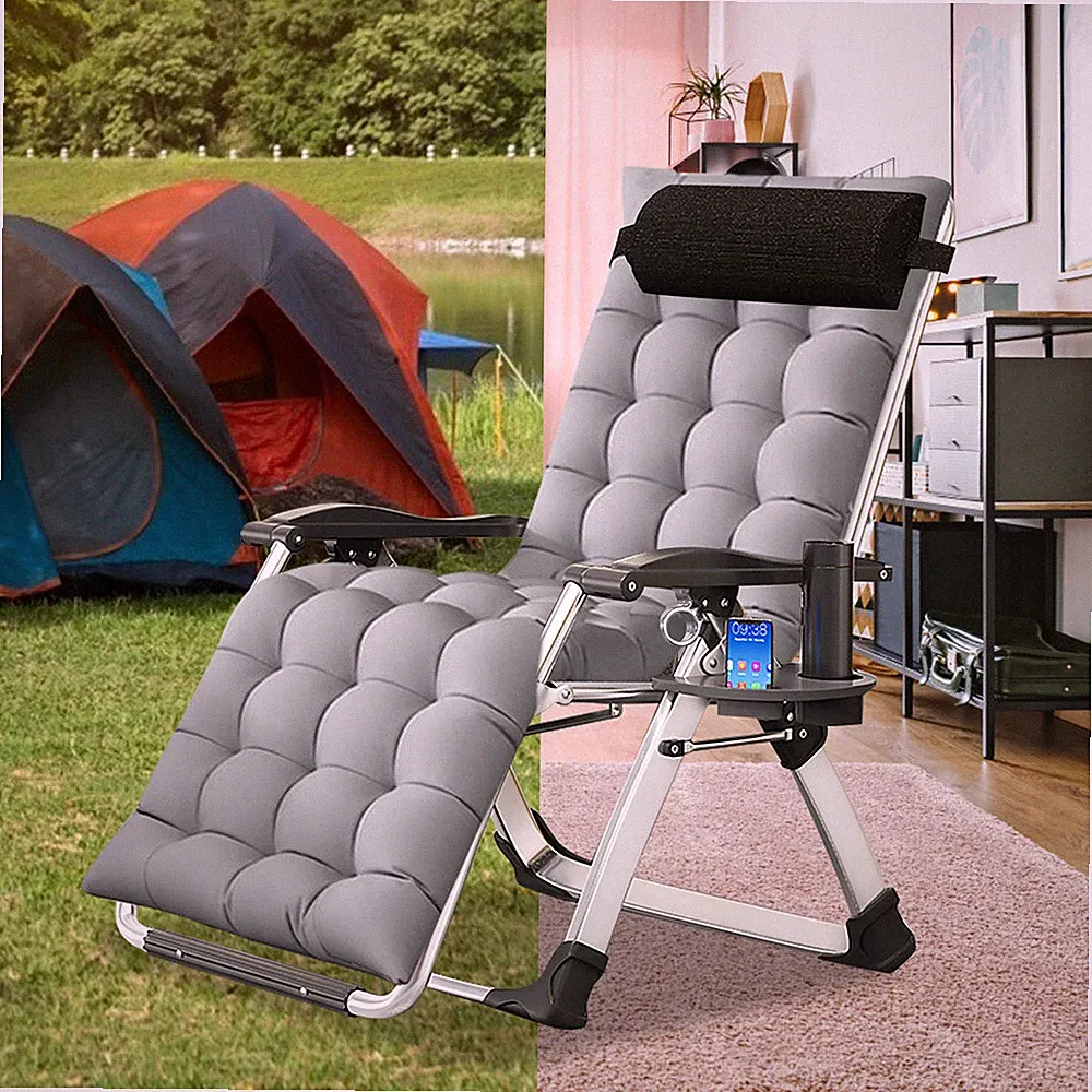 Begonia.K Padded Zero Gravity Lounge Chair Wide Armrest Adjustable Recliner