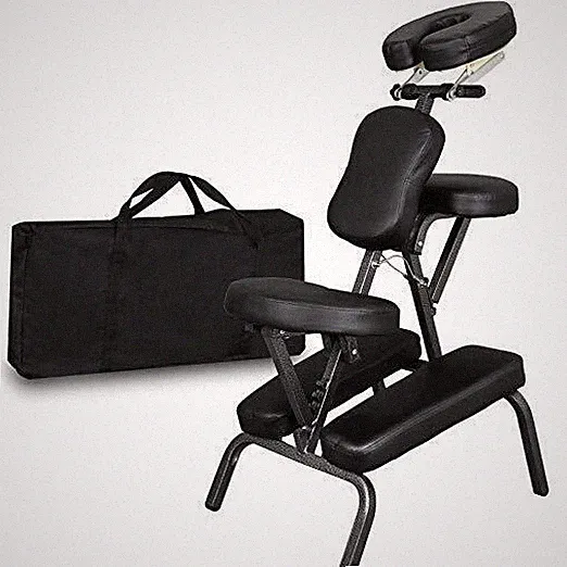 Portable Lightweight Massage Chair Folding Tattoo Spa Chair w/Carrying Bag Black