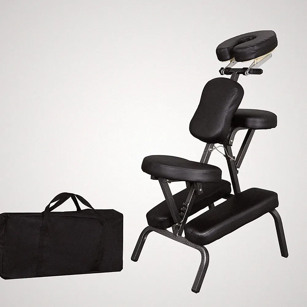 Portable Massage Chair Foldable Tattoo Therapy Chair 4" Thick Sponge w/Carry Bag