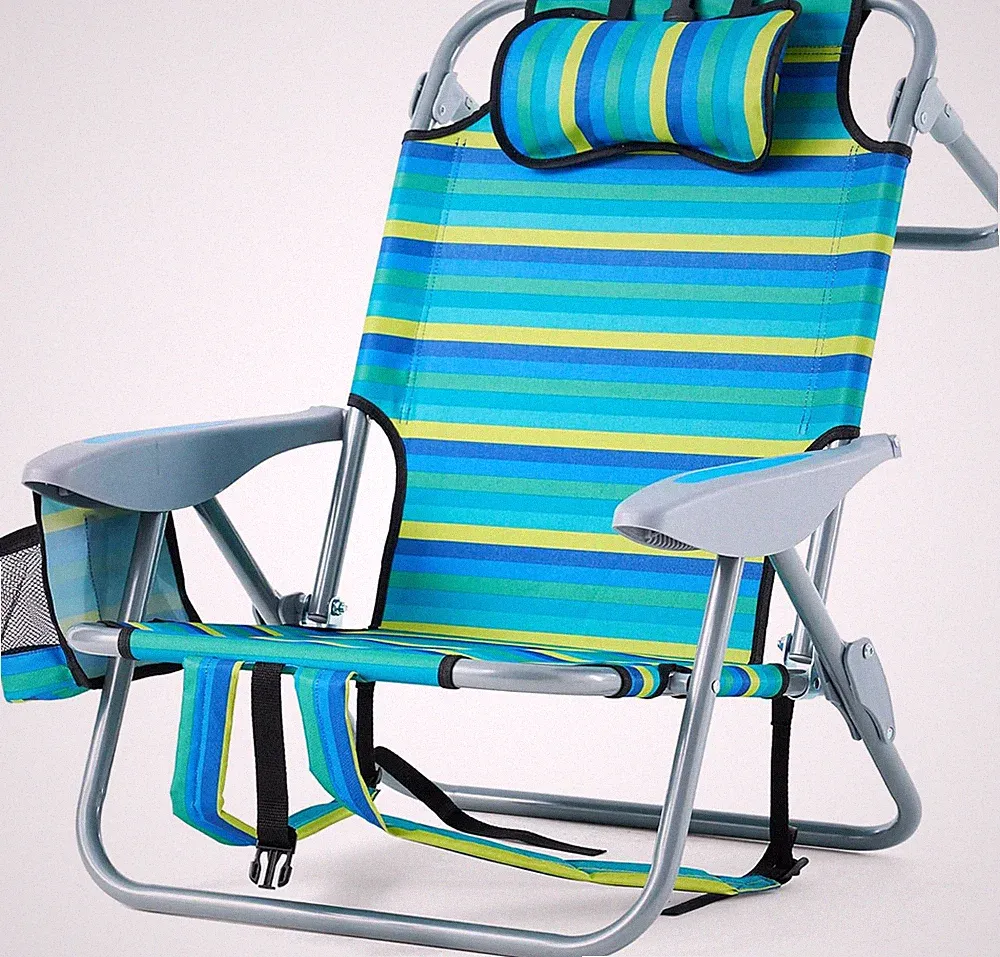 Portable Recliners Chair for Adults, Outdoor Camping Chair Lay Flat Folding Back