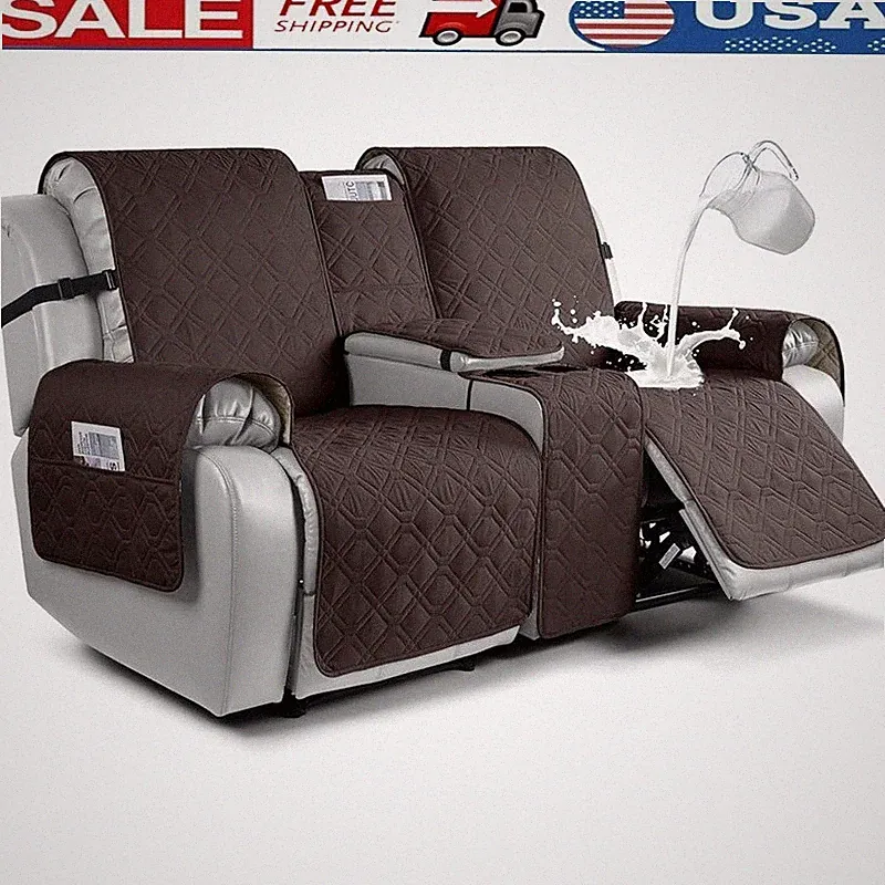Waterproof Loveseat Recliner Cover Anti Slip Durable Protector 2 Seater New